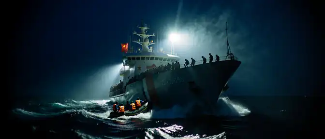 Драма в Южно-Китайском море: китайские спасатели вытащили из воды десятки вьетнамских моряков