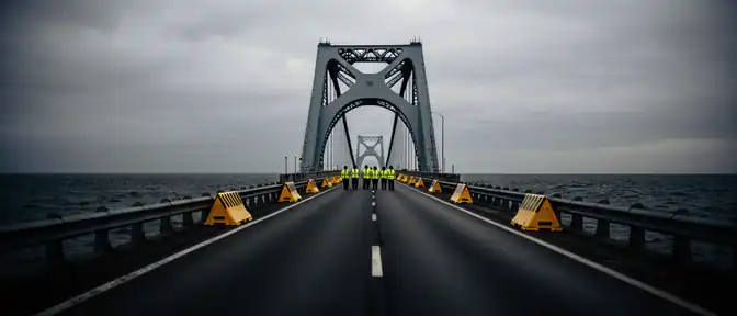 Крымский мост на паузе: движение транспорта временно приостановлено